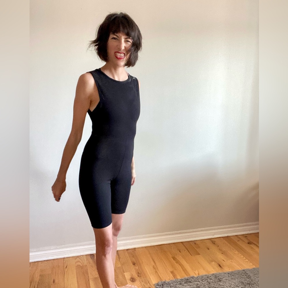Black Crew Neck Unitard - Picture 5 of 15